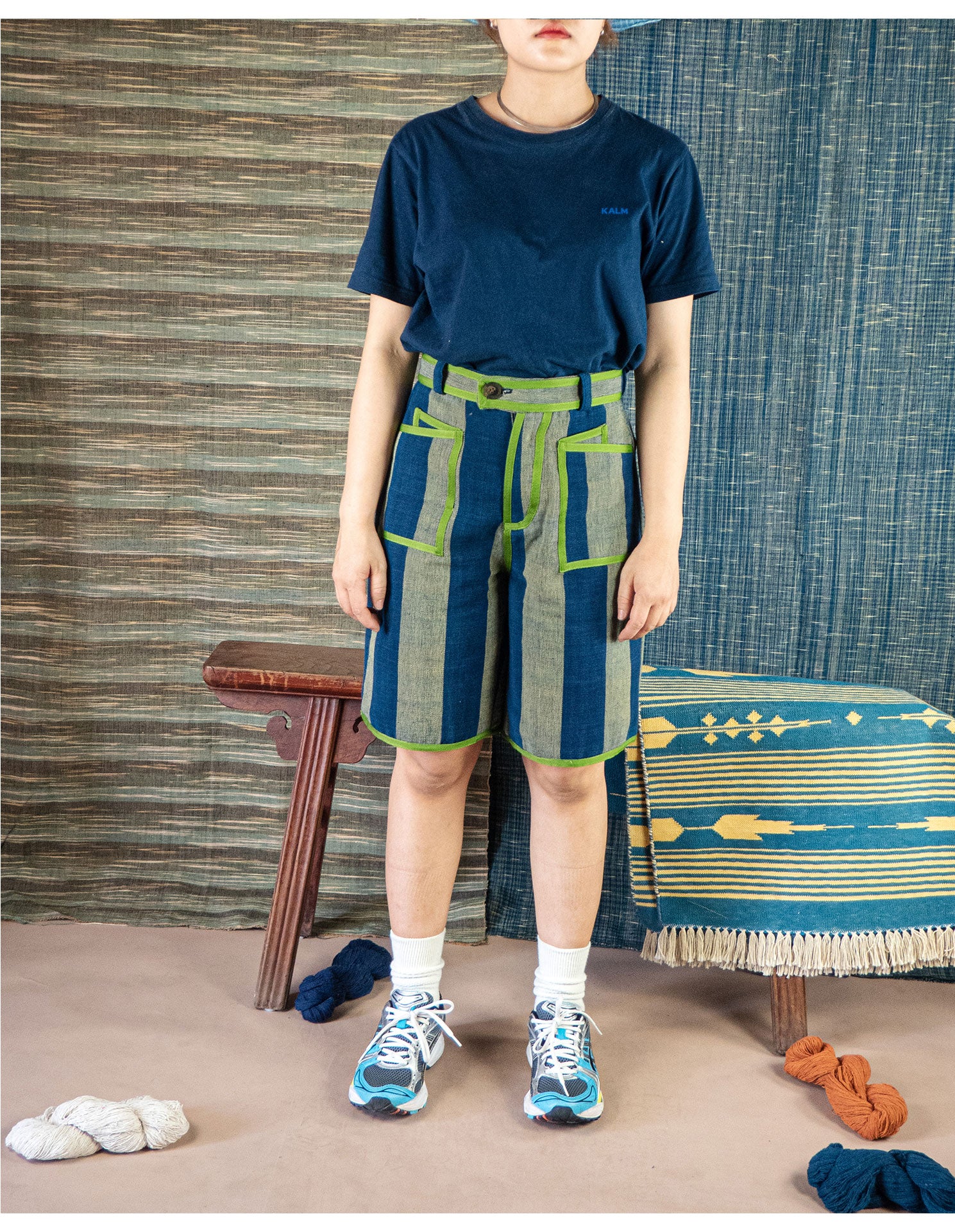 Jaesorn Natural-Dye Handwoven Shorts