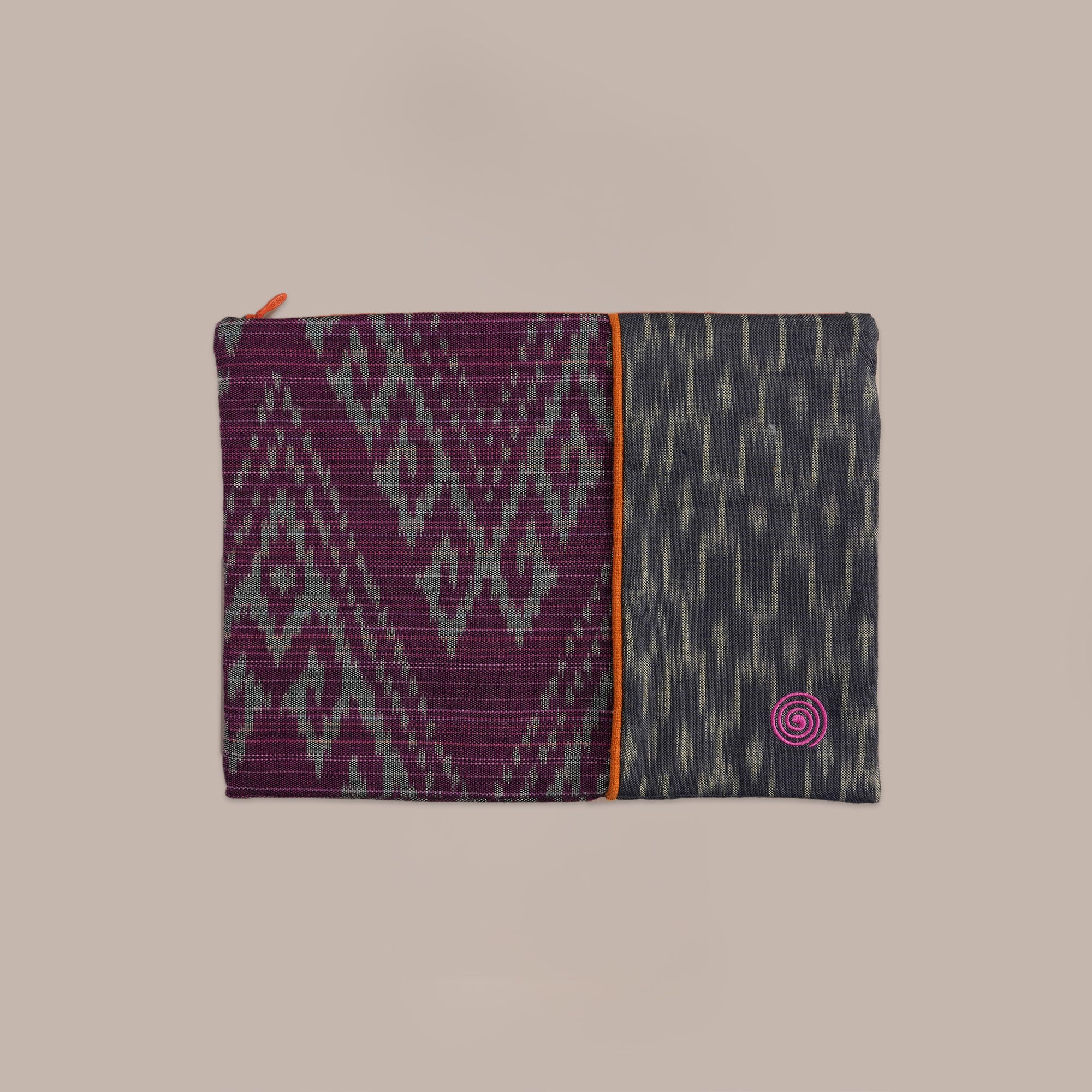 Two-tone Ikat Folio bag