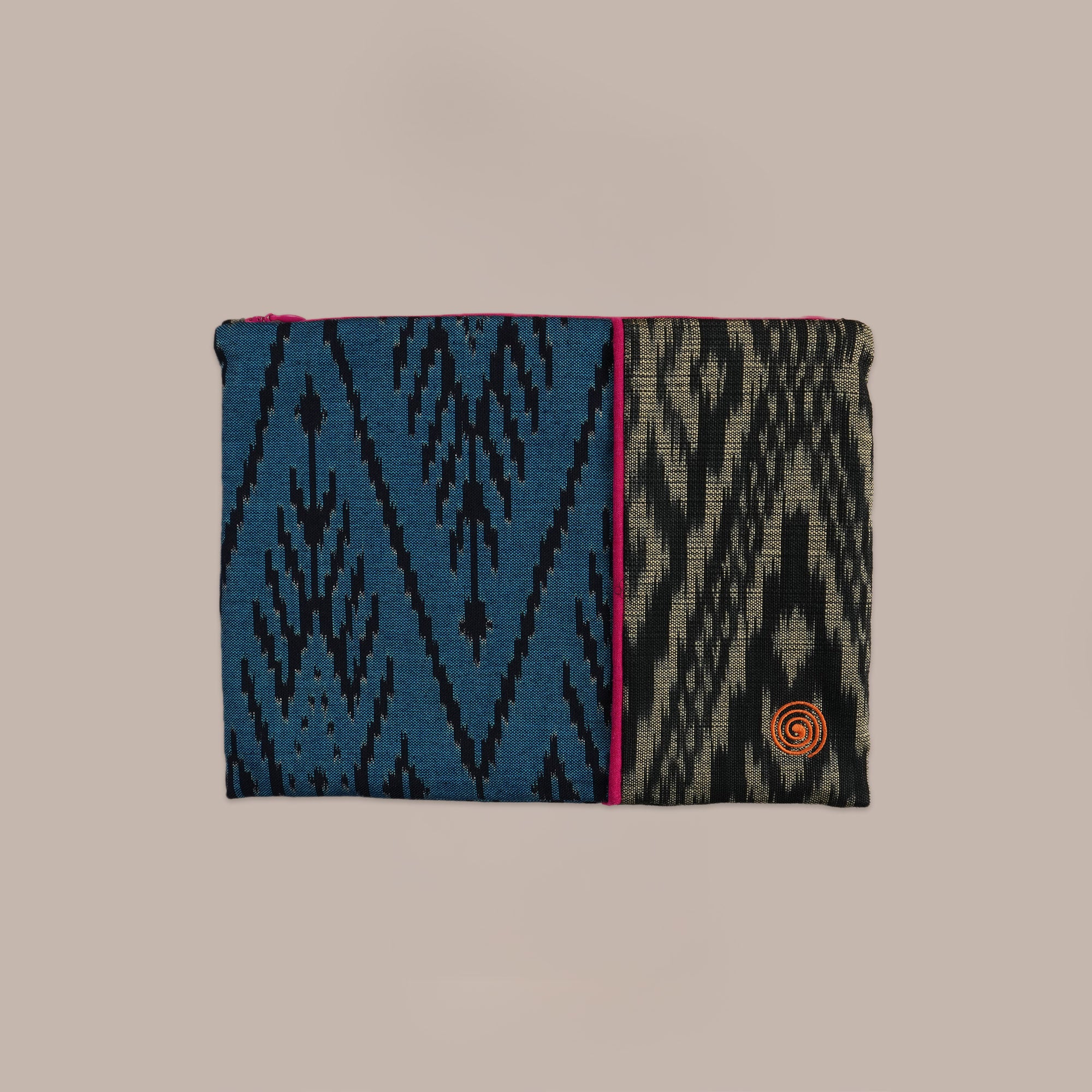 Two-tone Ikat Folio bag