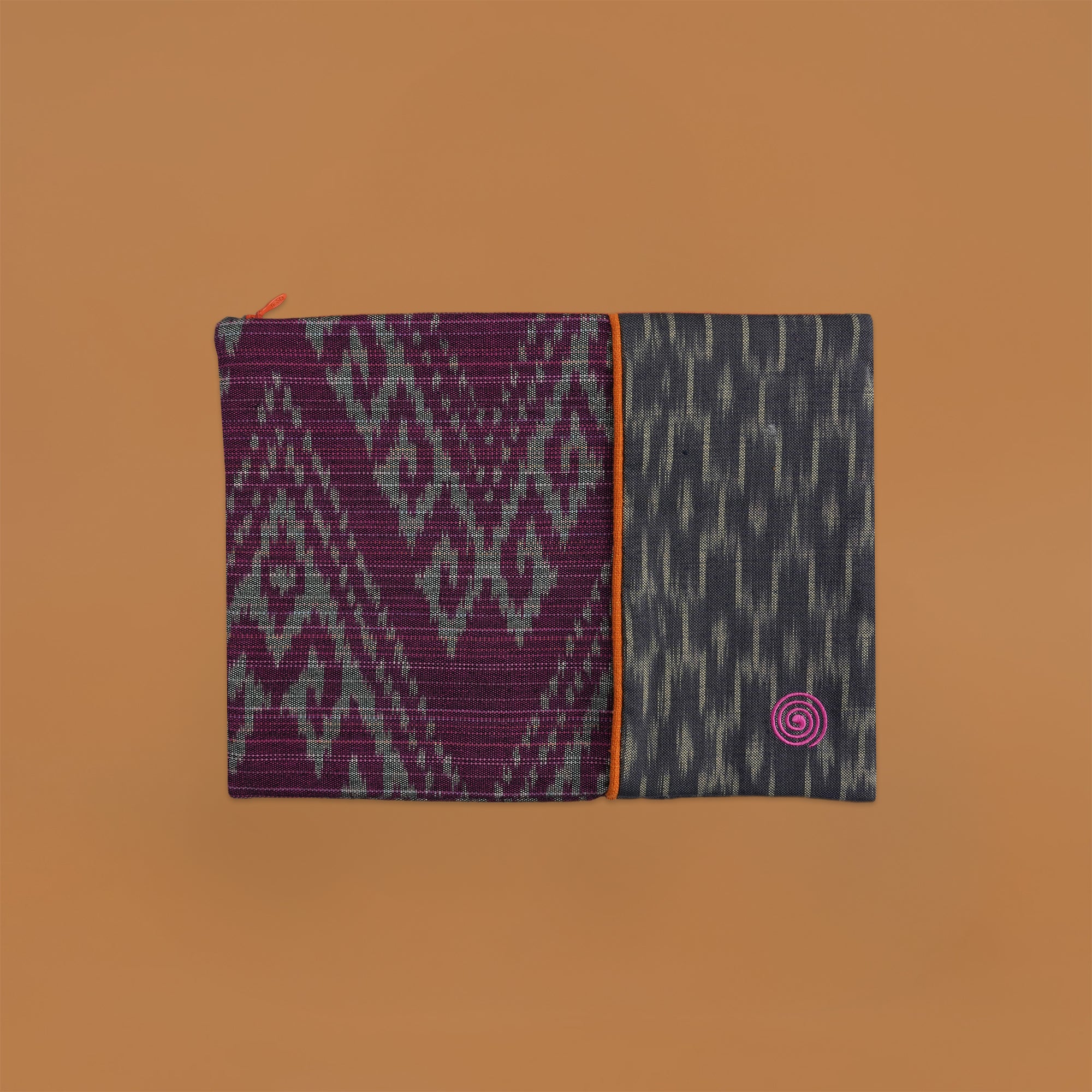 Two-tone Ikat Folio bag