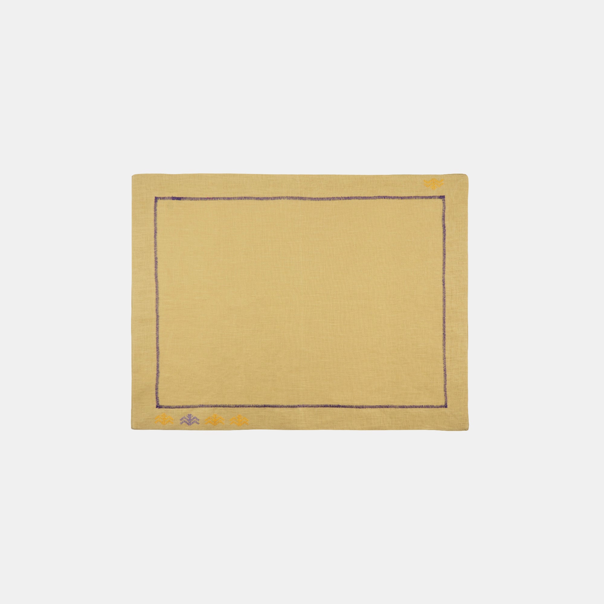 Hmong Embroidered Linen Placemat