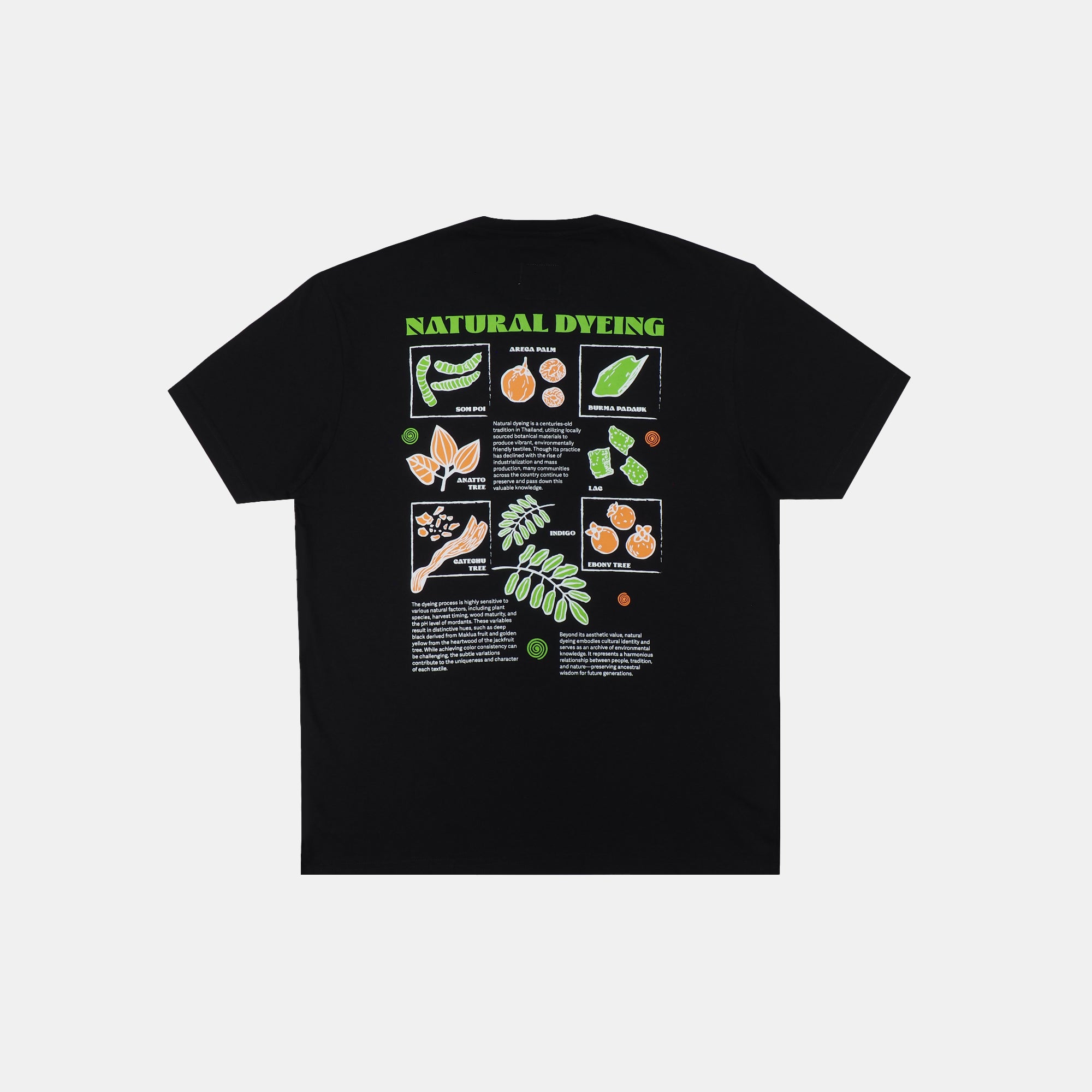 Kalm T-shirt  with Natural Dyeing Pattern