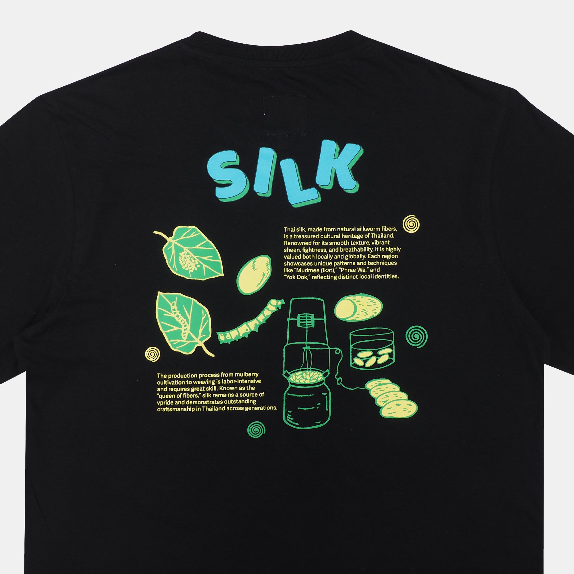 Kalm Long Sleeve Shirt with Silk Pattern