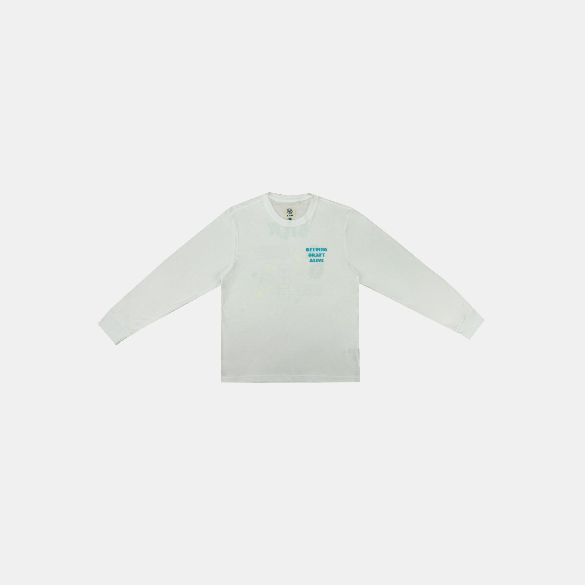 Kalm Long Sleeve Shirt with Silk Pattern