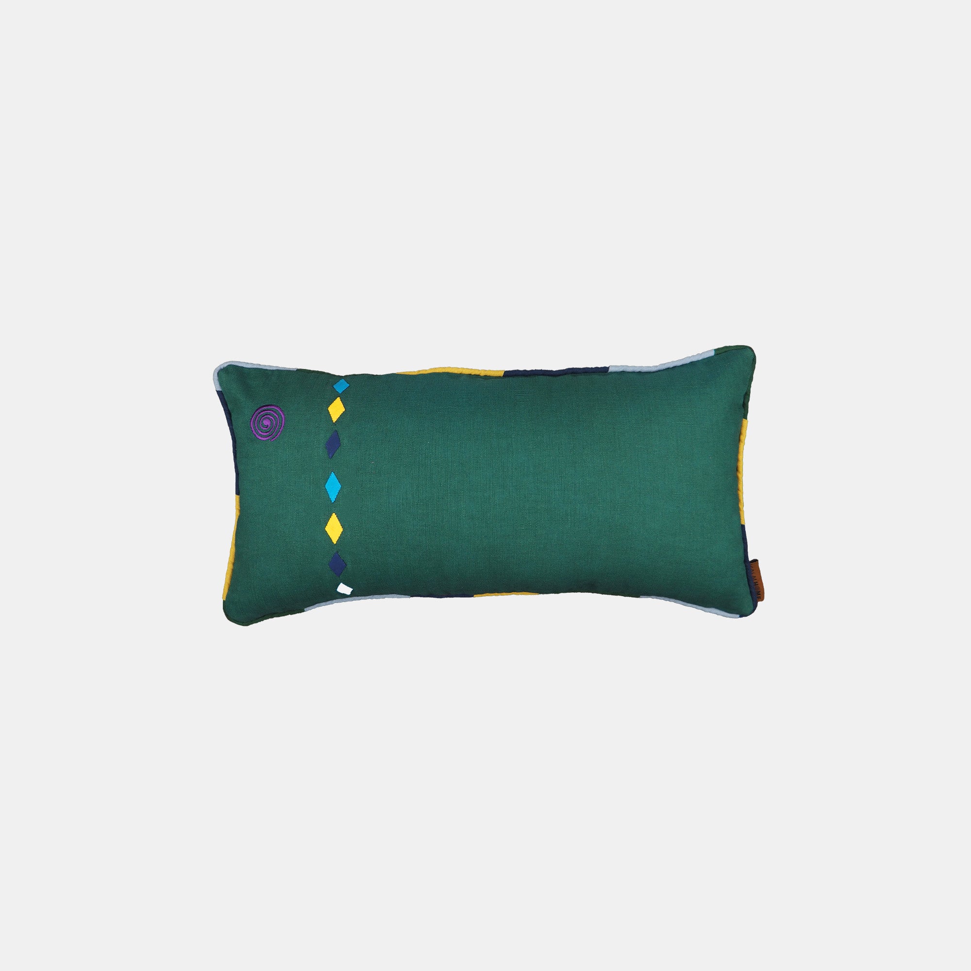 Hmong Appliqué Lumbar Linen Pillow