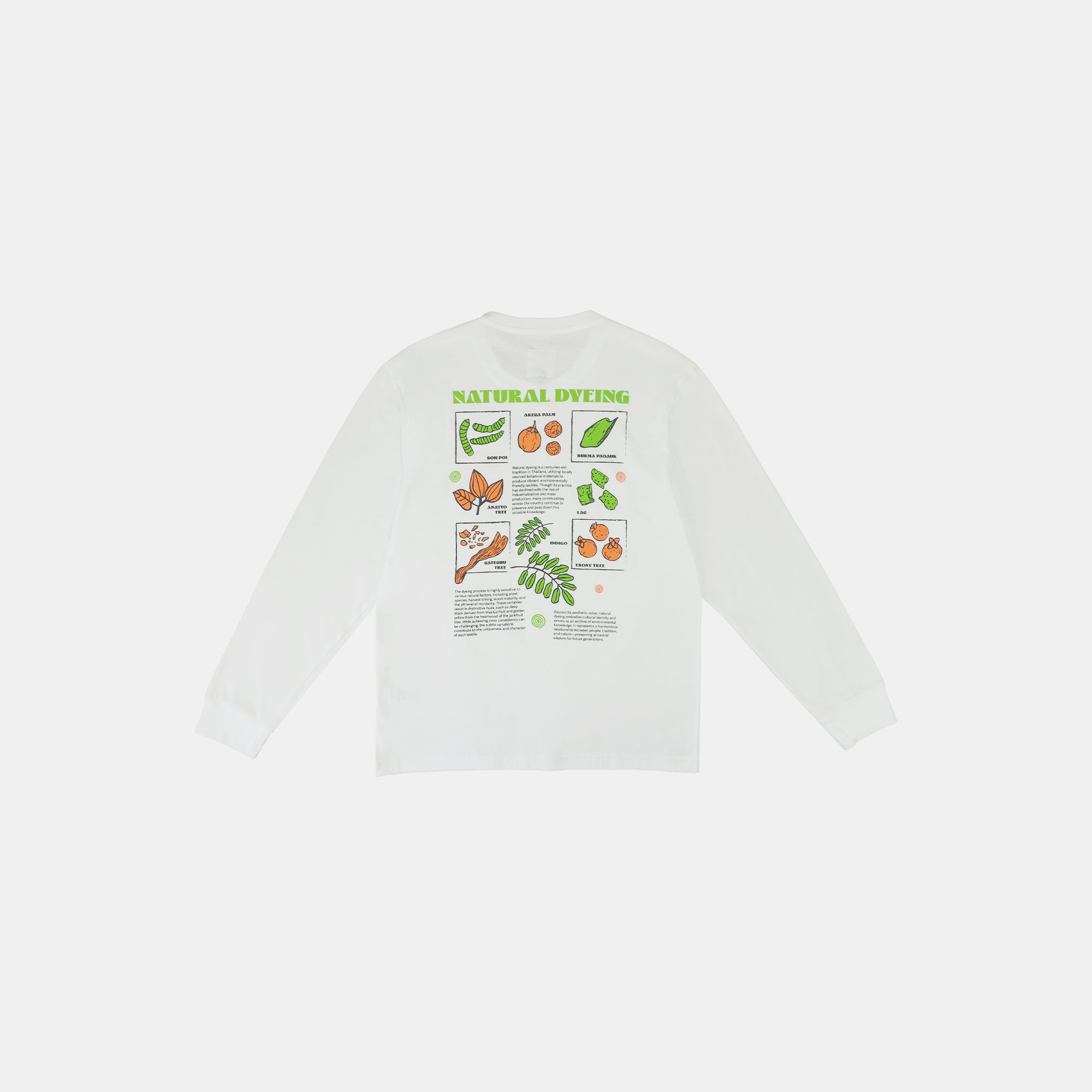 Kalm Long Sleeve Shirt with Natural Dyeing Pattern