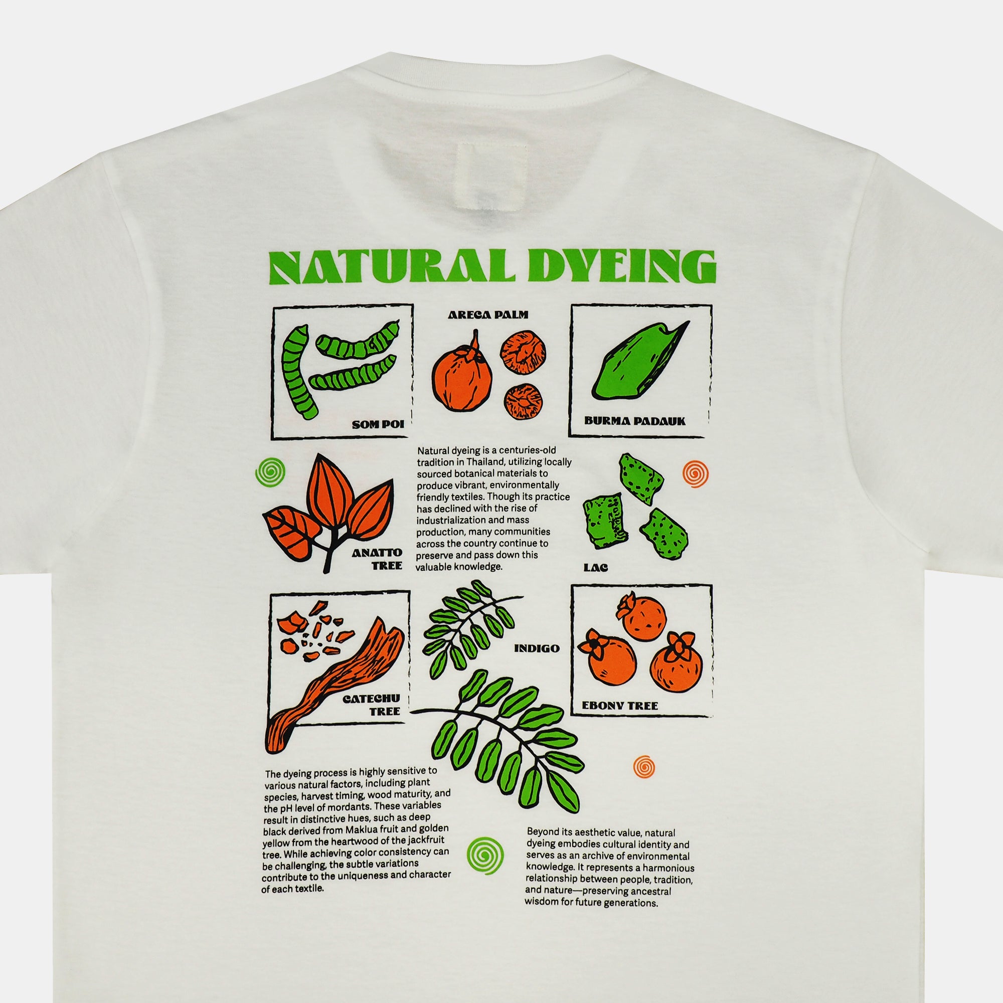 Kalm T-shirt  with Natural Dyeing Pattern