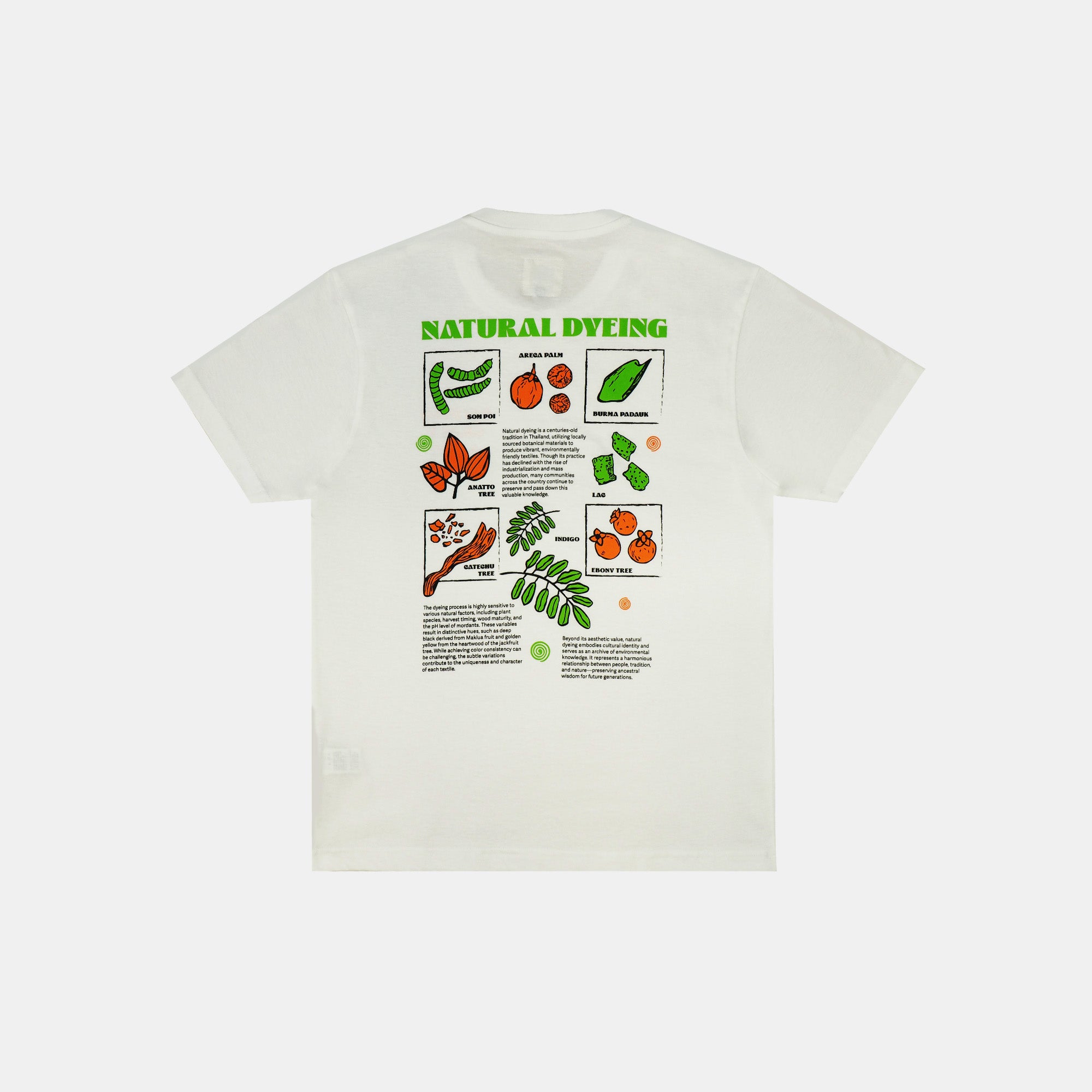 Kalm T-shirt  with Natural Dyeing Pattern