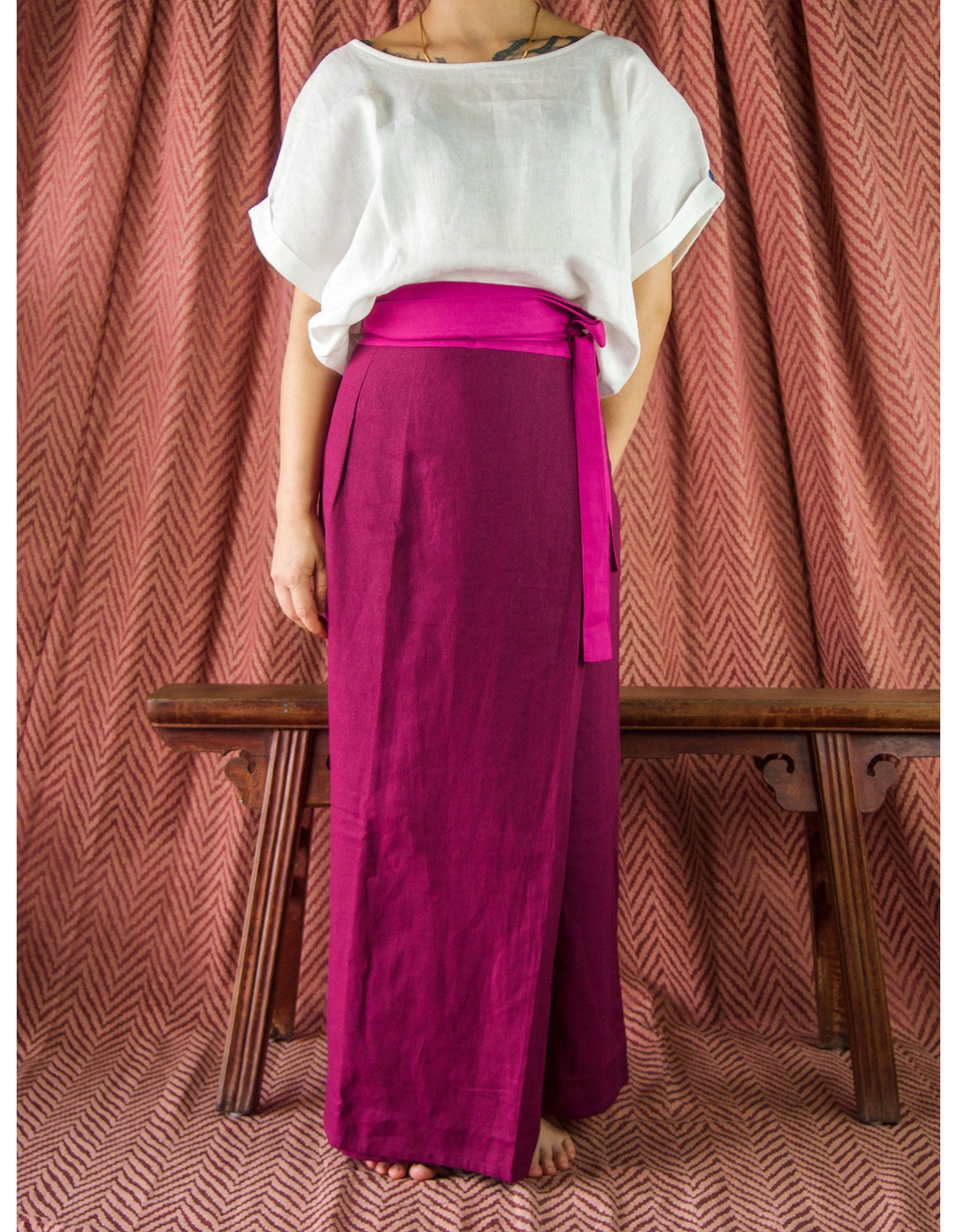 Two-tone Sarong Pants